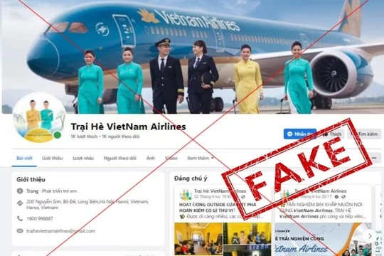 Cảnh giác website hoặc tài khoản mạng xã hội giả mạo lừa đảo, bán vé bay rẻ