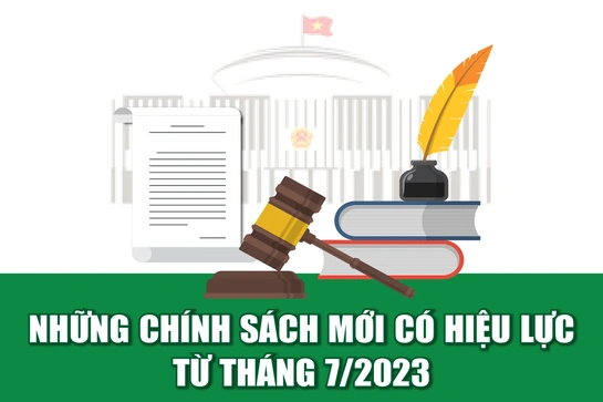 [Infographics] -  Những chính sách mới có hiệu lực từ tháng 7/2023