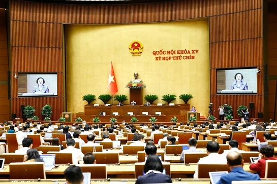Quốc hội biểu quyết thông qua việc sắp xếp đơn vị hành chính cấp tỉnh