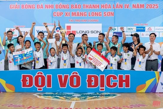 U8 Thiệu Hóa  và U10 Nghi Sơn đăng quang giải Bóng đá Nhi đồng Báo Thanh Hóa lần thứ IV năm 2025 - Cúp Xi măng Long Sơn