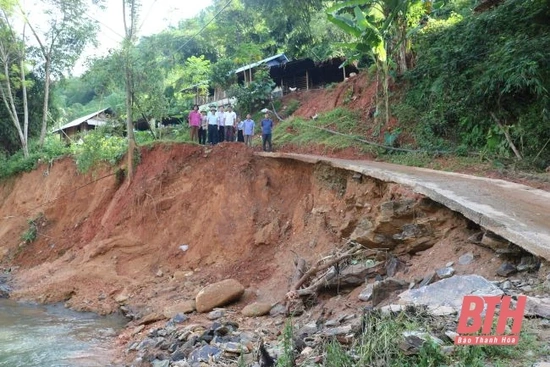 Quan Hóa: 12 hộ dân bị ảnh hưởng bởi lũ quét