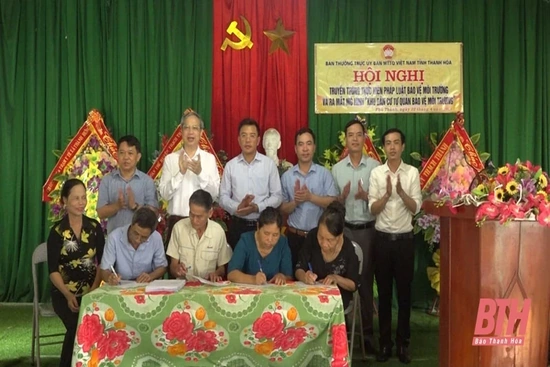 Ra mắt mô hình điểm “Khu dân cư tự quản bảo vệ môi trường” tại xã Thành Hưng