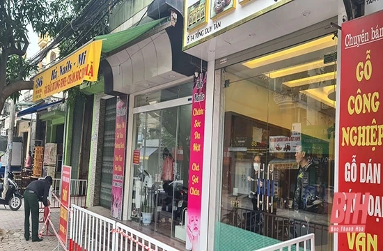 Phong toả tạm thời các cụm dân cư thuộc đường Tống Duy Tân và phố Yên Vực (TP Thanh Hóa)