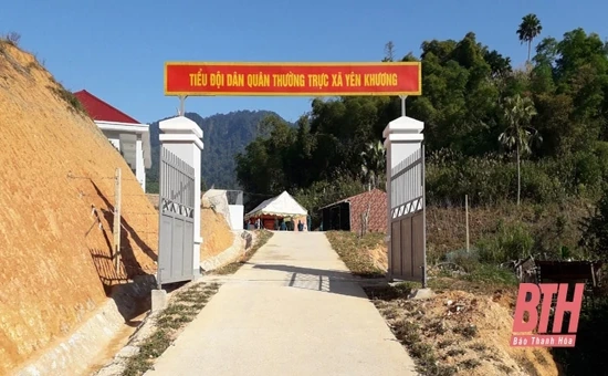 Bộ CHQS tỉnh bàn giao chốt dân quân thường trực xã Yên Khương
