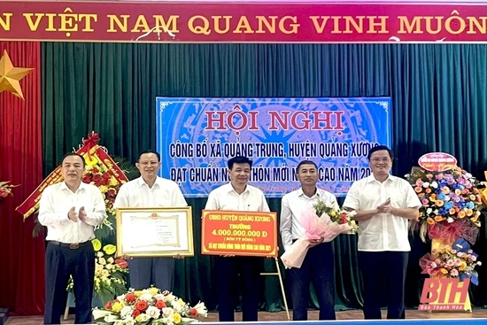 Xã Quảng Trung đạt chuẩn Nông thôn mới nâng cao