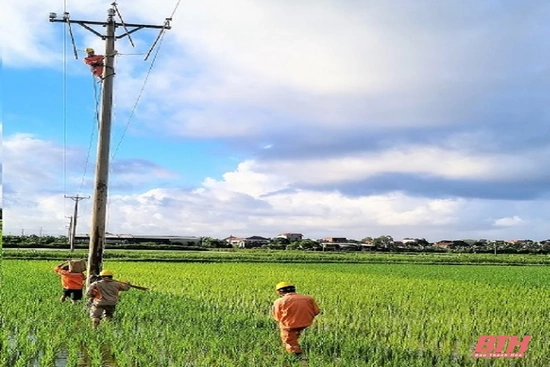Điện lực Nga Sơn nhanh chóng khắc phục sự cố do giông sét gây ra