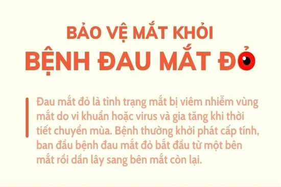 Bảo vệ mắt khỏi bệnh đau mắt đỏ