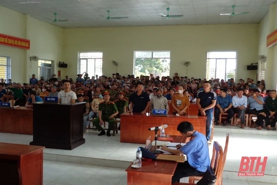 Huyện Ngọc Lặc xét xử lưu động 2 vụ án hình sự