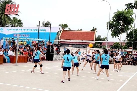 Quảng Xương: Khai mạc giải bóng chuyền hơi nữ lần thứ III, năm 2023