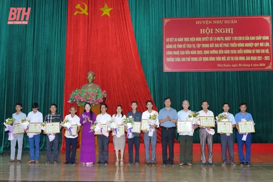 Như Xuân tích tụ được 3.037 ha đất sản xuất nông nghiệp quy mô lớn,  công nghệ cao