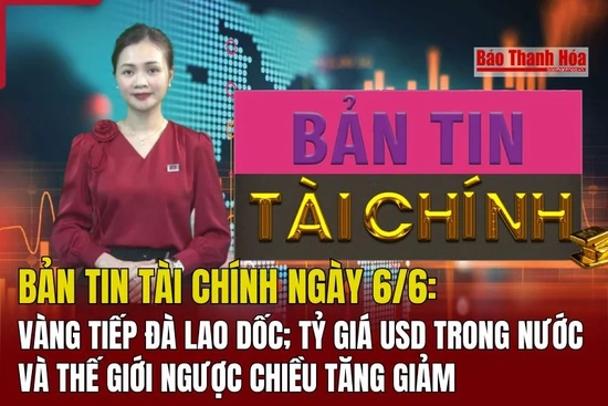 Bản tin Tài chính ngày 6/6: Vàng tiếp đà lao dốc; tỷ giá USD trong nước và thế giới ngược chiều tăng giảm