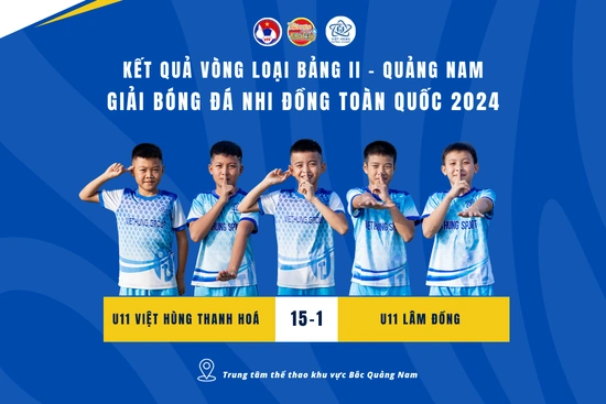 Ghi 15 bàn thắng, U11 Việt Hùng Thanh Hoá tạo “địa chấn” ở trận ra quân vòng loại giải Nhi đồng toàn quốc 2024