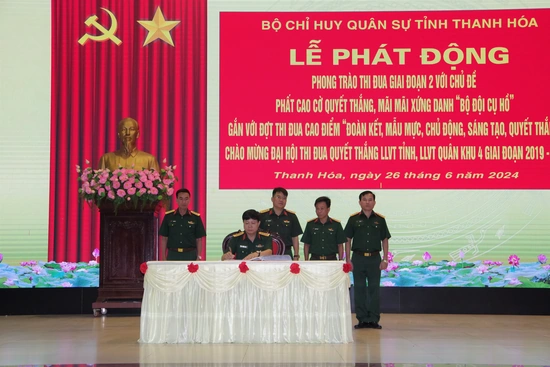 Phát động thi đua chào mừng Đại hội thi đua Quyết thắng LLVT tỉnh, Quân khu giai đoạn 2019-2024