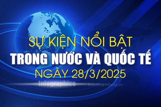 Sự kiện nổi bật trong nước, quốc tế ngày 28/3/2025