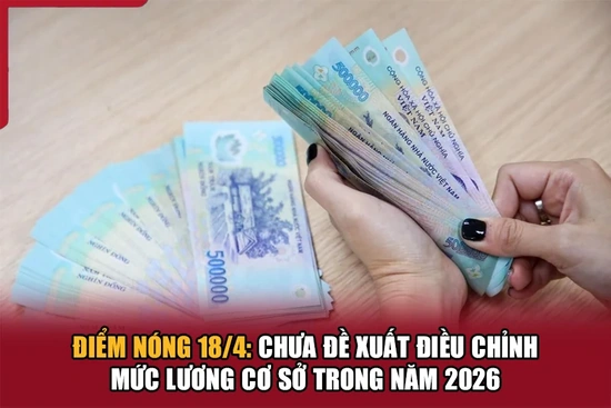 Điểm nóng 18/4: Chưa đề xuất điều chỉnh mức lương cơ sở trong năm 2026
