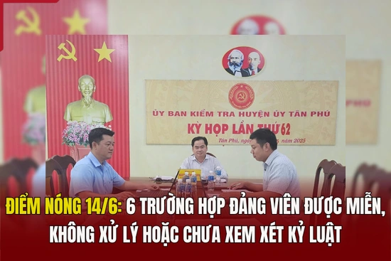 Điểm nóng 14/6: 6 trường hợp đảng viên được miễn, không xử lý hoặc chưa xem xét kỷ luật