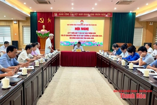 Góp ý vào dự thảo thông báo của Ủy ban MTTQ tỉnh tại Kỳ họp thường lệ giữa năm 2025, HĐND tỉnh khóa XVIII