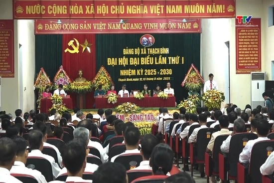 Đại hội Đảng bộ xã Thạch Bình lần thứ nhất, nhiệm kỳ 2025 - 2030