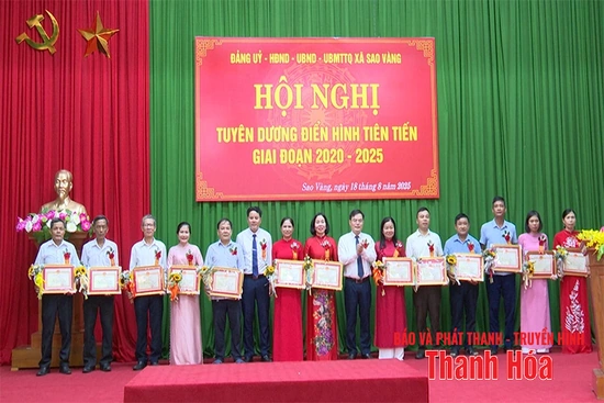 Xã Sao Vàng biểu dương điển hình tiên tiến giai đoạn 2020 – 2025