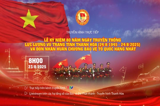 [Trực tiếp] Lễ kỷ niệm 80 năm Ngày truyền thống Lực lượng vũ trang tỉnh Thanh Hóa