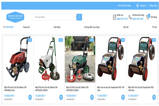 Top 5 máy rửa xe cao áp được ưa chuộng nhất tại Điện Máy Nhất Minh
