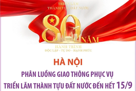 Phân luồng giao thông phục vụ Triển lãm Thành tựu đất nước đến hết 15/9