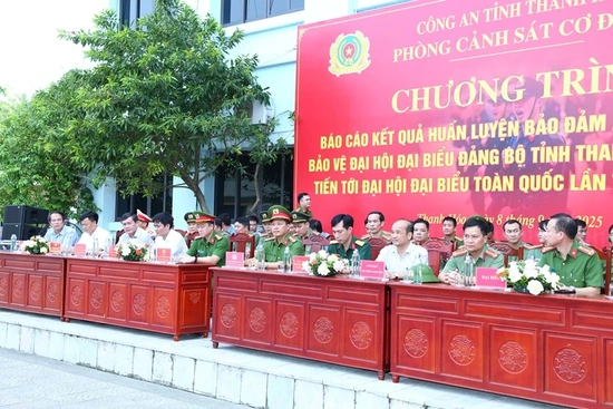 Tăng cường huấn luyện bảo đảm ANTT, bảo vệ Đại hội đại biểu Đảng bộ tỉnh Thanh Hóa lần thứ XX