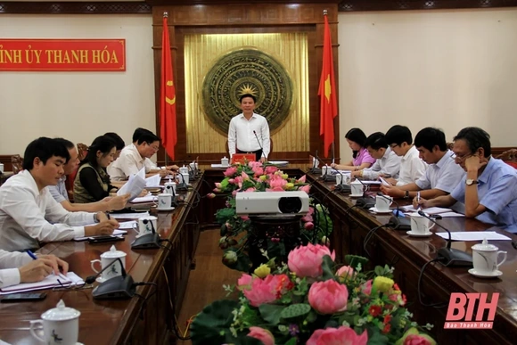 Thường trực Tỉnh ủy Thanh Hóa giao ban với MTTQ và các đoàn thể chính trị - xã hội