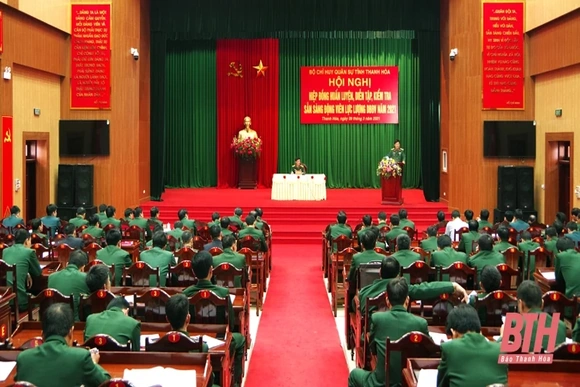 Bộ Chỉ huy Quân sự tỉnh tổ chức hội nghị hiệp đồng nhiệm vụ huấn luyện năm 2021