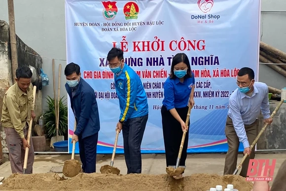 Xây dựng nhà tình nghĩa cho gia đình có hoàn cảnh khó khăn ở Hậu Lộc