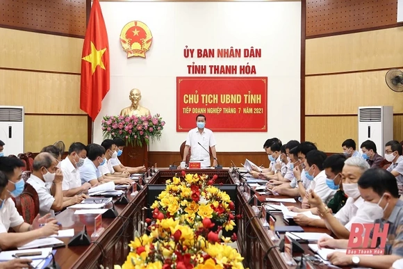 Không tổ chức tiếp doanh nghiệp định kỳ tháng 1-2022 của Chủ tịch UBND tỉnh