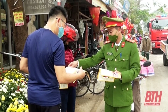 Công an thị xã Nghi Sơn tuyên truyền phòng, chống các hành vi vi phạm vật liệu nổ
