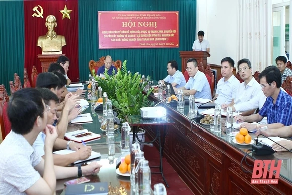 Báo cáo tiến độ thực hiện Bản đồ nông hóa và quản lý sử dụng bền vững tài nguyên đất sản xuất nông nghiệp tỉnh Thanh Hóa