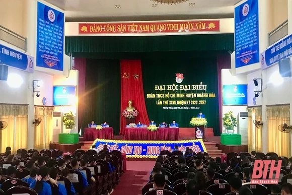 Đại hội đại biểu Đoàn TNCS Hồ Chí Minh huyện Hoằng Hóa lần thứ XXVII nhiệm kỳ 2022-2027