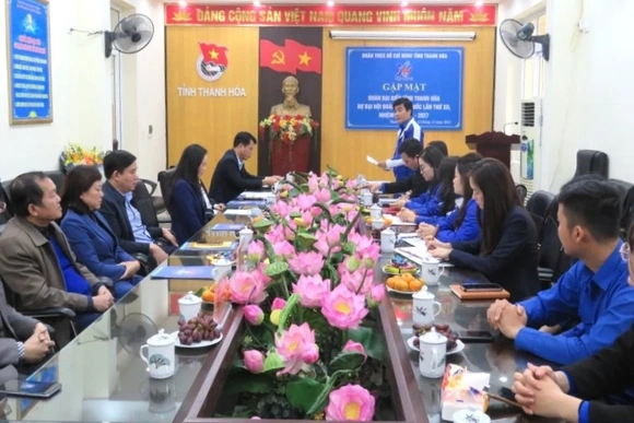 Gặp mặt Đoàn đại biểu tỉnh Thanh Hóa dự Đại hội Đoàn toàn quốc lần thứ XII, nhiệm kỳ 2022-2027