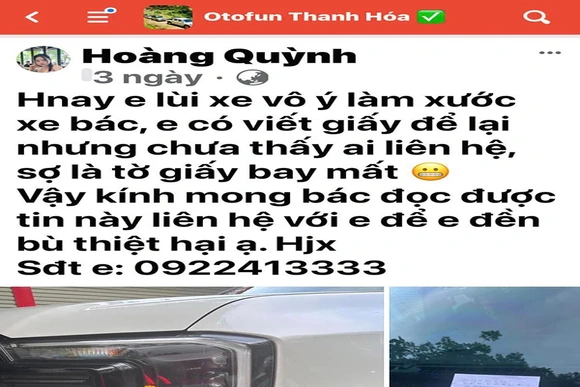 Xin lỗi trên mạng