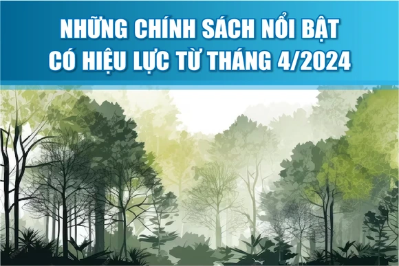 [Infographics] -  Những chính sách nổi bật có hiệu lực từ tháng 4/2024