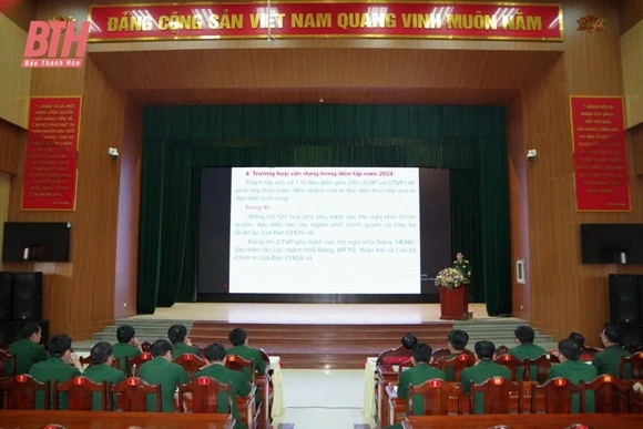 Bộ CHQS tỉnh bồi dưỡng đạo diễn diễn tập khu vực phòng thủ năm 2024