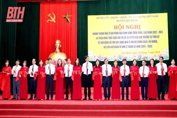 Yên Định: Khánh thành nhà ở cho đồng bào sinh sống trên sông và vận động hỗ trợ xây dựng nhà ở cho hộ chính sách, hộ nghèo, hộ còn khó khăn về nhà ở