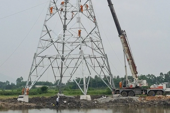Cập nhật tiến độ đường dây 500kV mạch 3 đến ngày 17/6