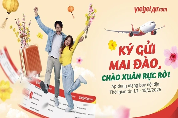 Mang sắc xuân đến muôn nơi, Vietjet  triển khai dịch vụ  vận chuyển mai, đào Tết 2025