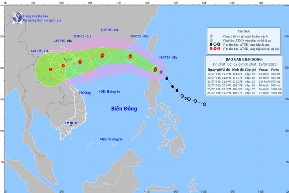 Dự báo bão Wipha đi vào Biển Đông, trở thành cơn bão số 3
