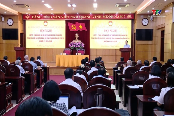 [Video] Hội nghị góp ý, phản biện xã hội Dự thảo báo cáo chính trị trình Đại hội đại biểu Đảng bộ tỉnh Thanh Hóa lần thứ XX