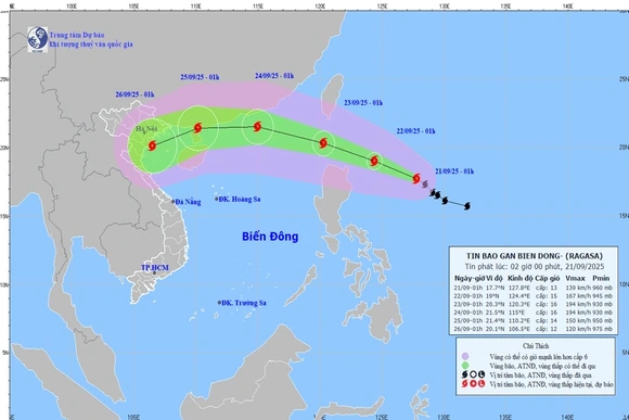 Bão RAGASA khả năng đạt cấp siêu bão và có đường đi phức tạp