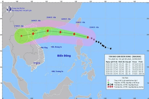 Siêu bão RAGASA di chuyển vào Biển Đông, cảnh báo rủi ro thiên tai cấp 4