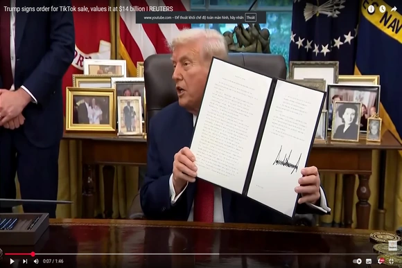 Tổng thống Trump ký sắc lệnh bán TikTok tại Mỹ  với giá 14 tỷ USD