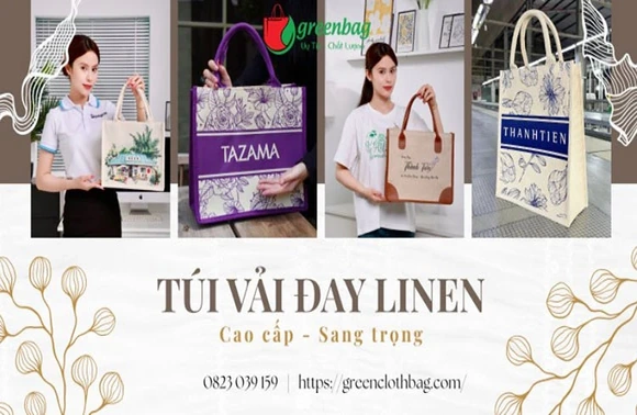 GreenClothBag - Sản xuất túi vải đay linen số lượng ít giá rẻ Hà Nội