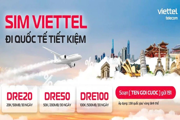 Viettel ra mắt hệ gói cước Roaming DRE tiết kiệm mới