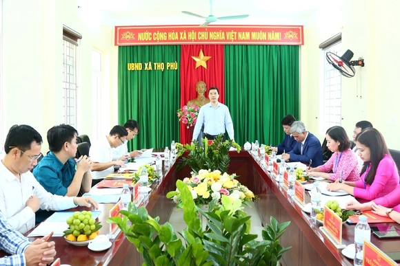 Phó Bí thư Thường trực Tỉnh ủy Nguyễn Hồng Phong thăm, làm việc tại xã  Thọ Phú