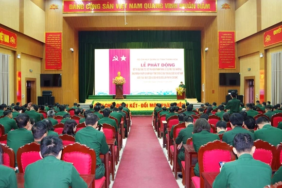 Bộ CHQS tỉnh Thanh Hóa  phát động thi đua tăng tốc, bứt phá